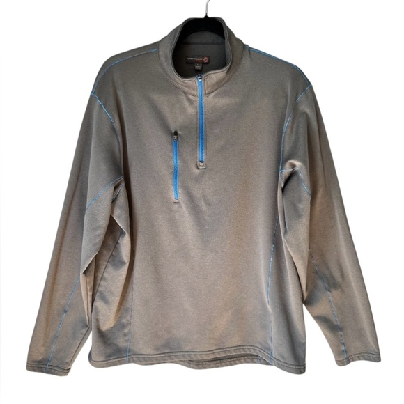 Peter Millar Other - Peter Millar Element 4 Warmth 1/4 Zip Top Performance Fleece Pullover Gray Sz L